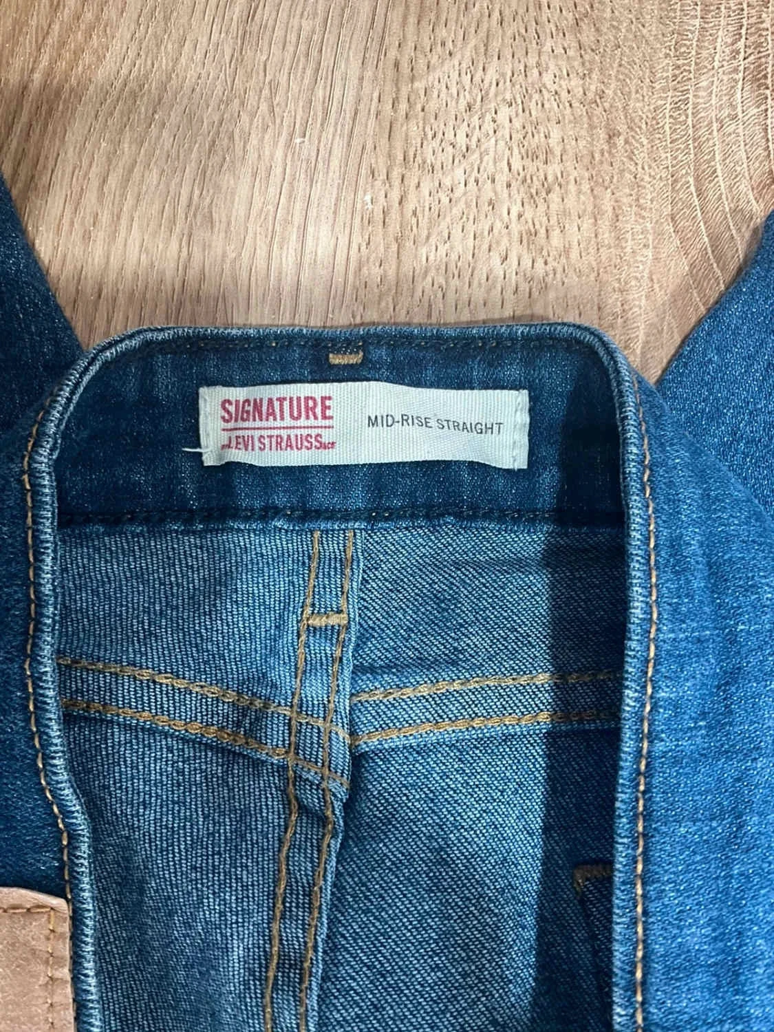 Jean Levi's Mid-Rise Straight Taille W33 L32 Prepy Bleu Foncé Lvf 006 – photo 13
